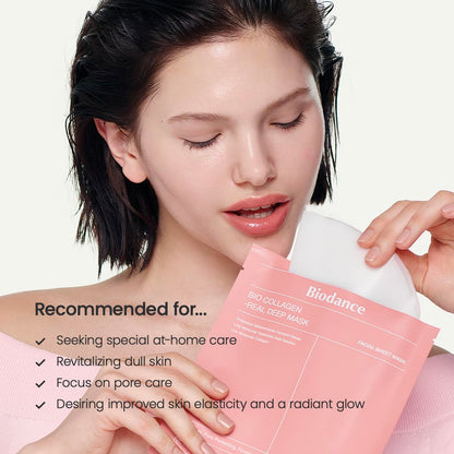 ✨ Biodance Bio-Collagen Real Deep Mask – Hydrating, Firming & Pore-Minimizing (10 Count) ✨